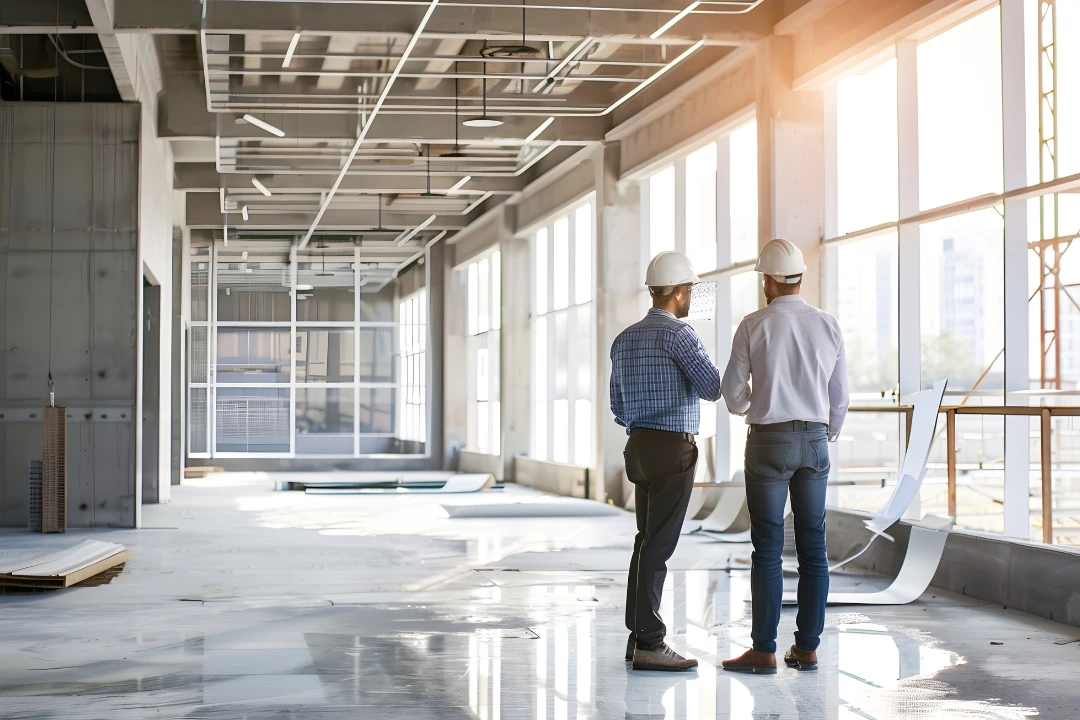 Nova Construction Management conducting a quality control inspection on a commercial construction site