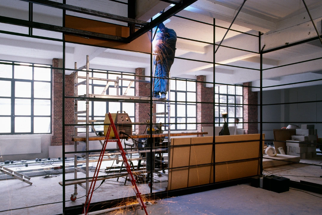 Ongoing commercial construction work for a tenant improvement project by Nova Construction Management