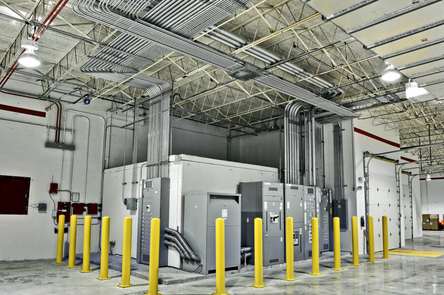 Industrial tenant improvement project by Nova Construction Management, optimizing space for manufacturing plant in Florida