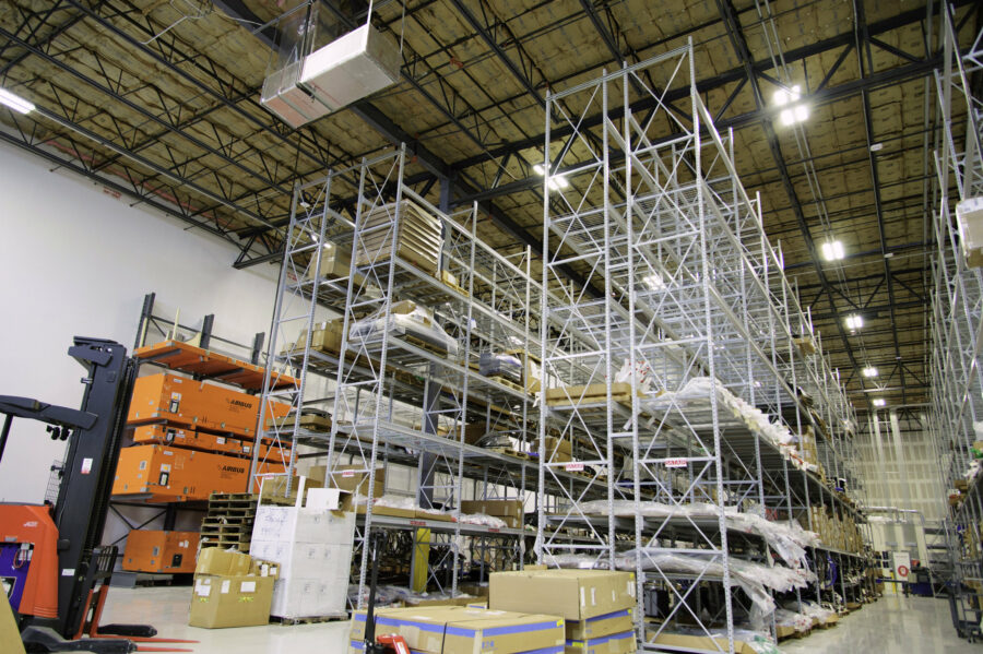 Industrial tenant improvement project by Nova Construction Management, optimizing space for airport logistics in Florida.